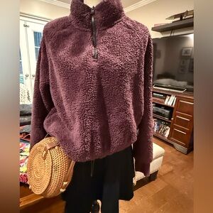 Calvin Klein Collection Purple Fleece Jacket